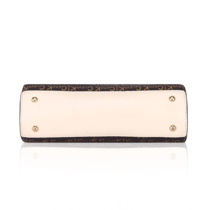 Generic Women's Faux Leather Printed Handbag (Beige)