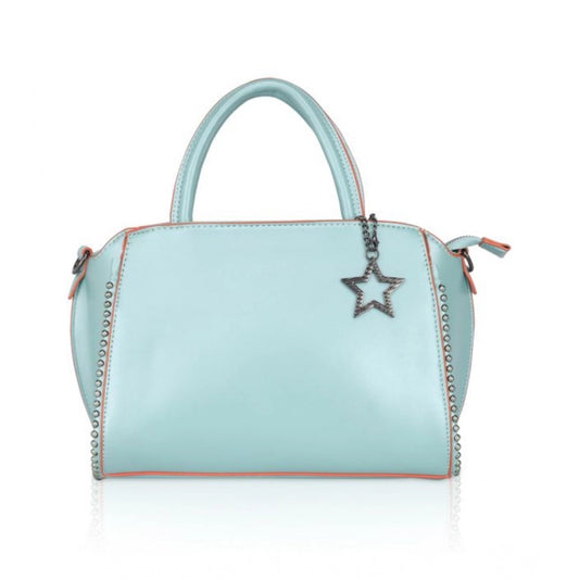 Generic Women's Faux Leather Metal Beads Handbag (Green)