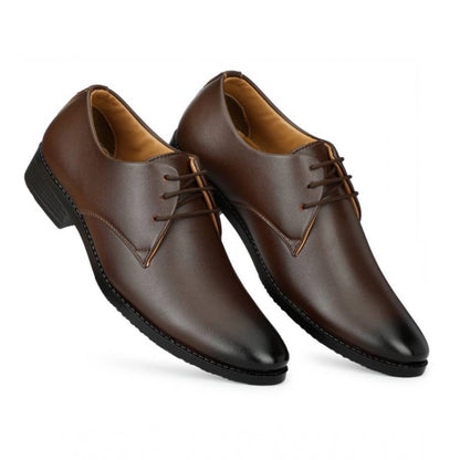 Generic Men's Faux Leather Formal Shoes (Brown)