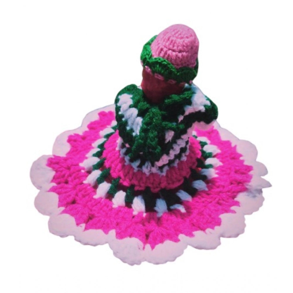 Generic Laddu Gopal Tharad Dress Size: 0 To 6 (Pink-Green)