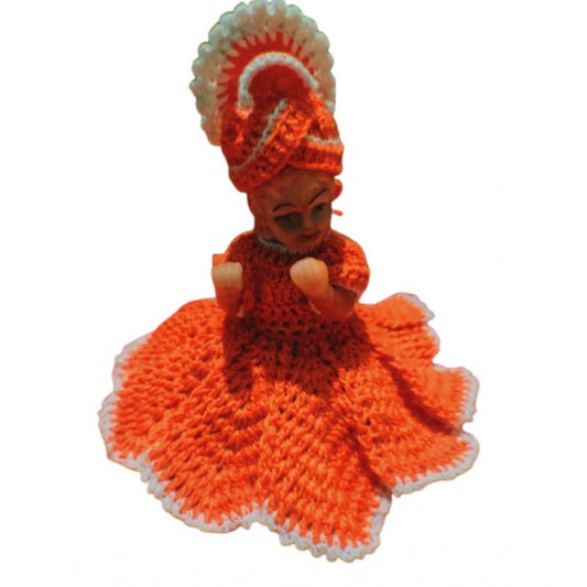 Generic Laddu Gopal Tharad Dress Size: 0 To 6 (Orange)