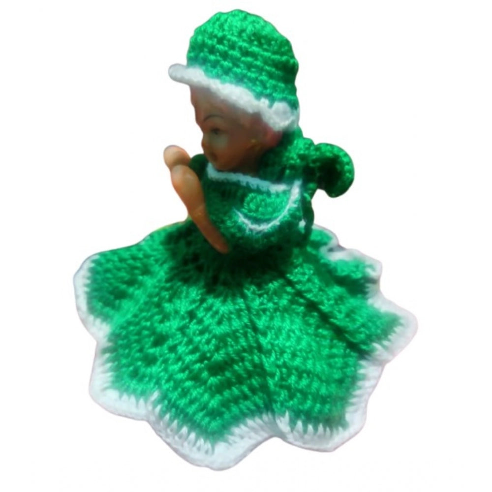 Generic Laddu Gopal Tharad Dress Size: 0 To 6 (Green)