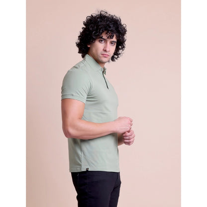Generic Men's Casual Cotton Solid Half Sleeve Polo Neck T-Shirt (Newsage)