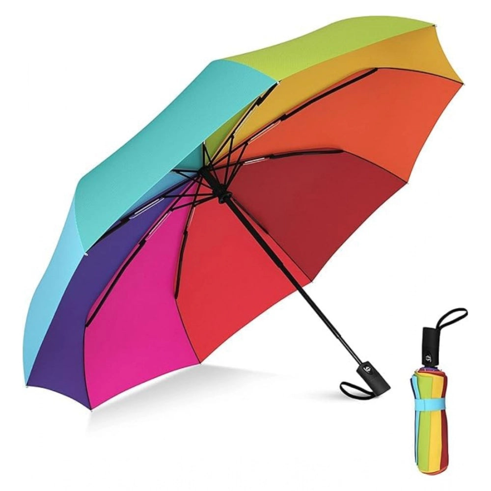Generic Metal Portable Auto Travel Umbrella (Rainbow)