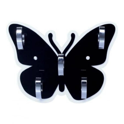Generic Pack Of 2_Butterfly Key Holder – Decorative Wall Mount Key Organizer (Color: Black)