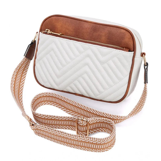 Generic Women's PU Leather Zipper Sling Bag