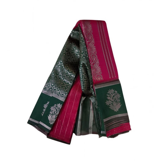 Generic Women's Soft Silk Wooven Saree With Unstitched Blouse 5.5Mtr (Red)